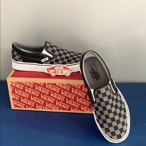 Checkerboard Slip On Vans